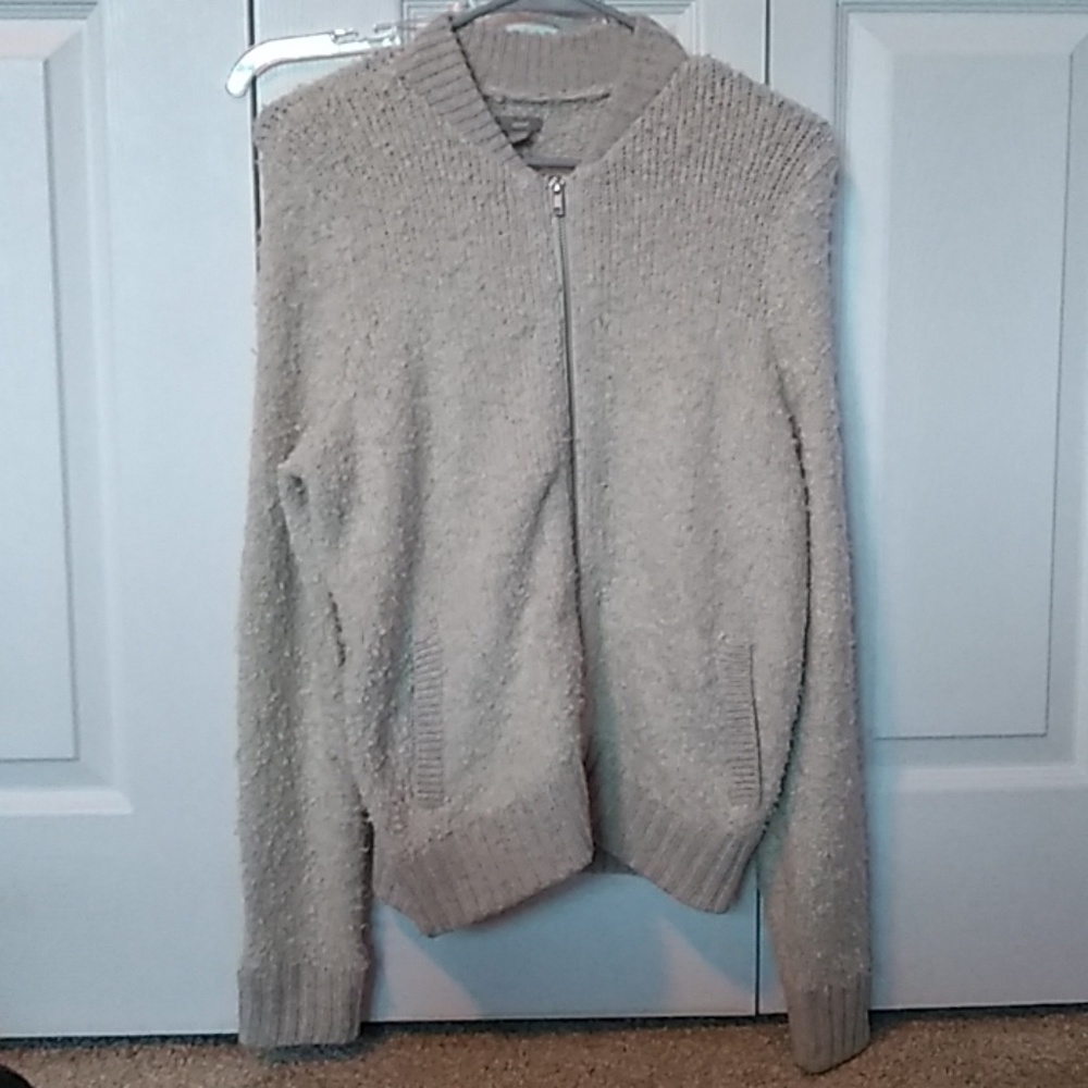 NWOT Aerie womens fuzzy zip up cardigan sweater